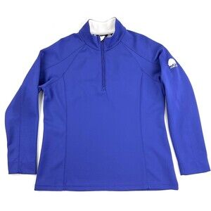 Zero Restriction Z500 Samantha Pullover 1/4 Zip Women's L Royal Blue Stone Oak